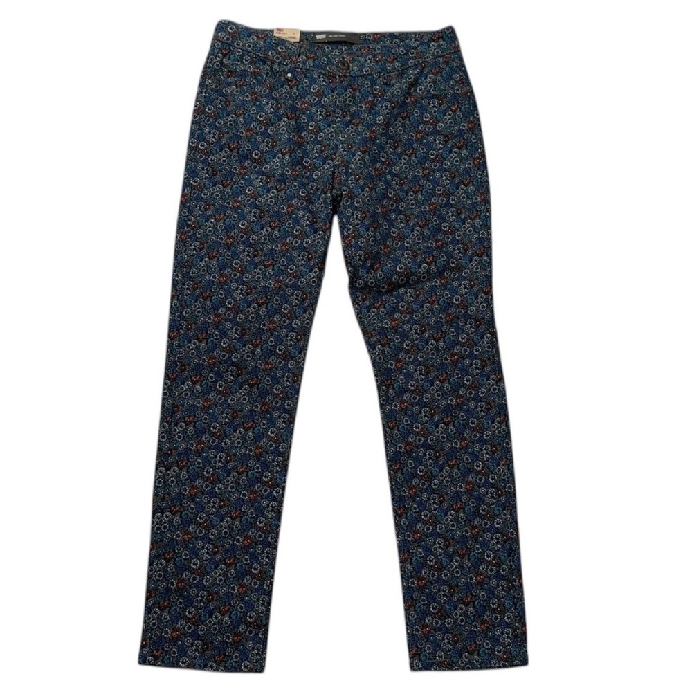 Levi's Floral Mid‎ Rise Skinny Slim Fit Pants Women's, Size 4 / 27, NWT